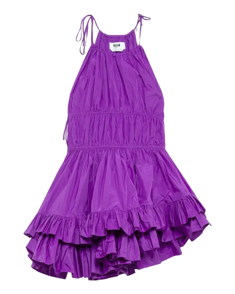 MSGM Gestuftes Minikleid mit Rüschen - Violett Violett
