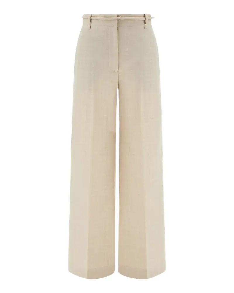 Paul & Shark wool twill palazzo pants - Nude Nude
