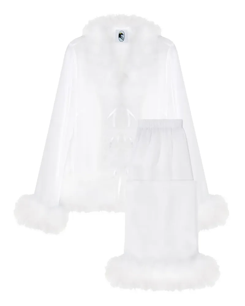 SLEEPER Semi-transparentes Afrodita Lounge-Set - Weiß Weiß