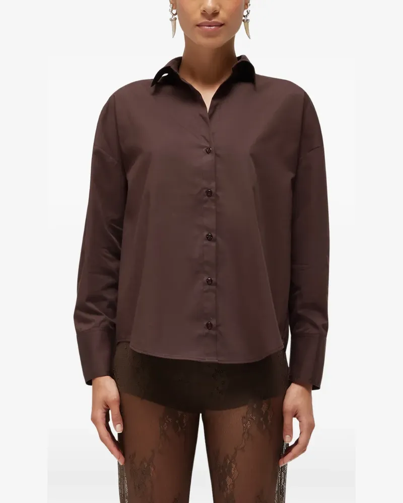 Blumarine Hemd mit Schlitz hinten - Braun Braun