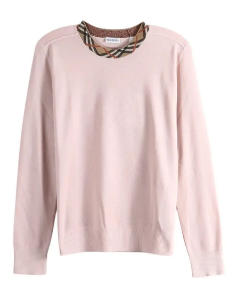 Burberry Mary Check-trim sweater - Rosa Rosa