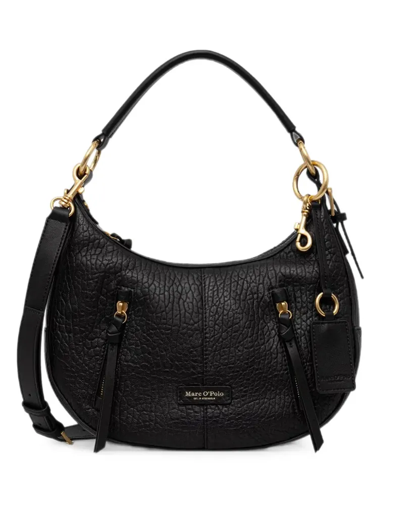 Marc O'Polo logo-appliqué leather tote bag - Schwarz Schwarz