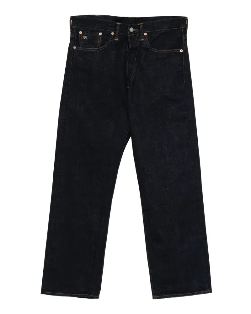 Ralph Lauren Selvedge Hose mit Logo - Blau Blau