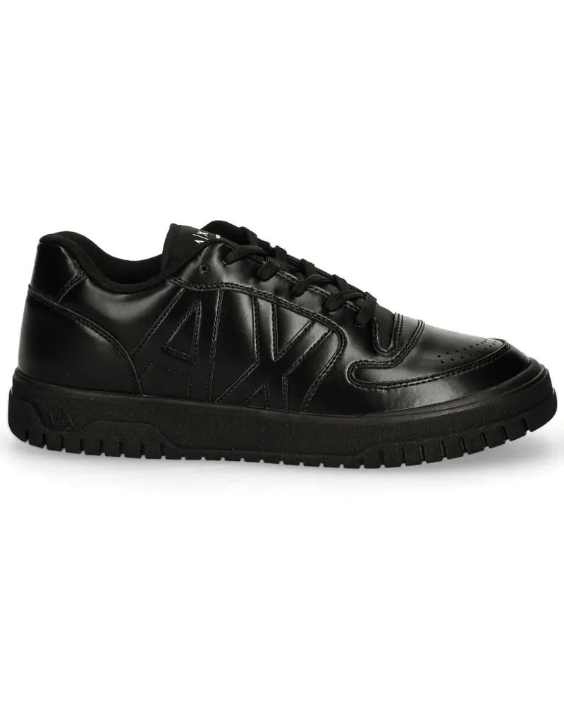 Armani Exchange Sneakers mit Logo-Prägung - Schwarz Schwarz