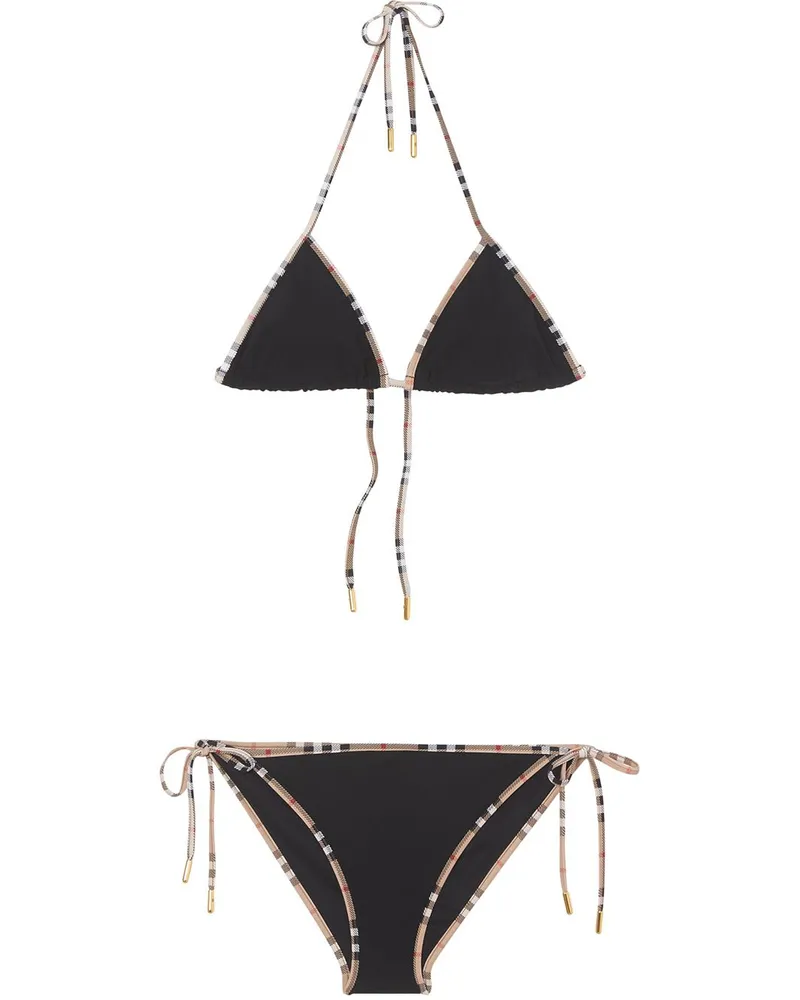 Burberry Bikini mit Vintage-Check - Schwarz Schwarz