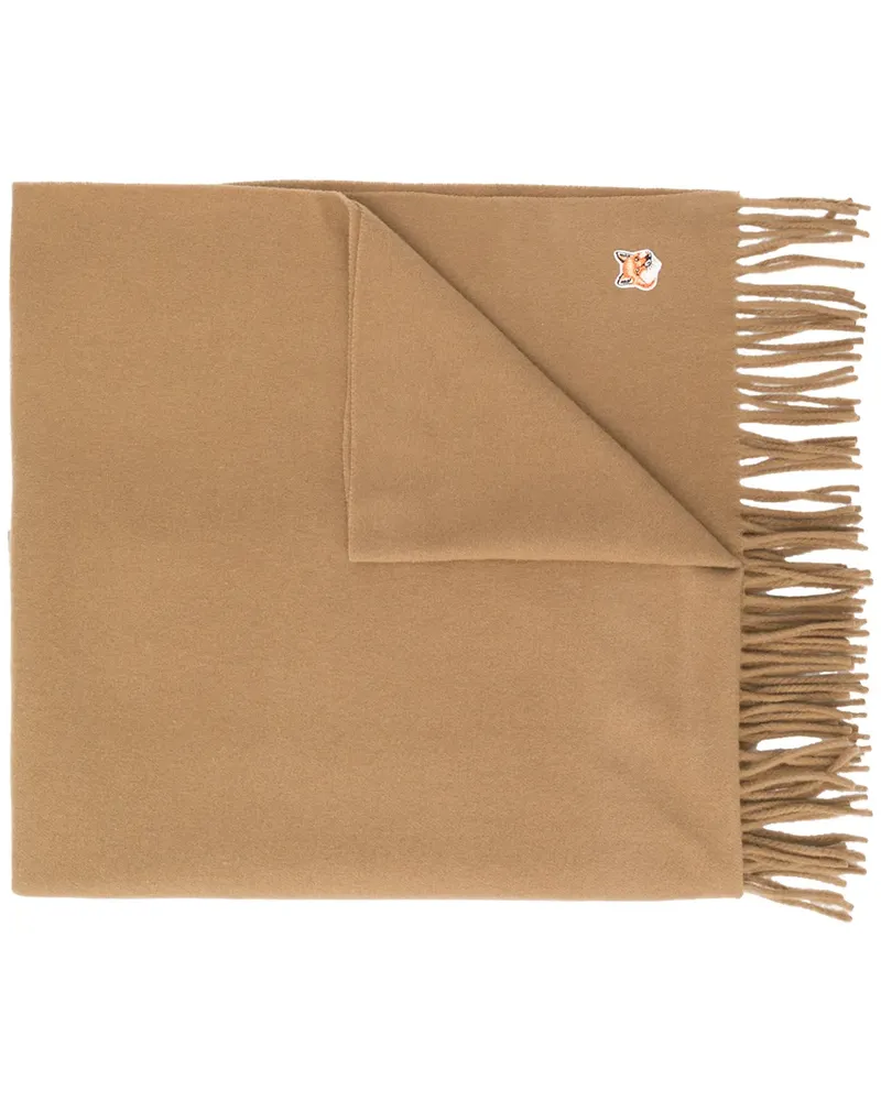 Kitsuné Schal mit Logo-Patch - Nude Nude