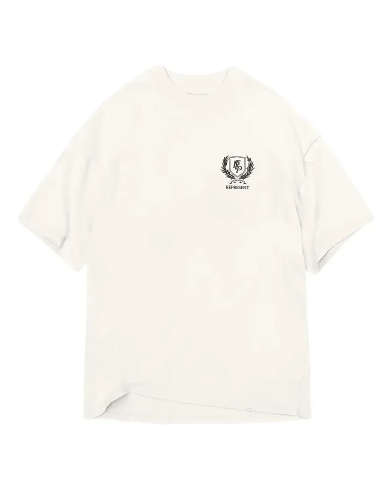 REPRESENT Crest T-Shirt mit Wappen-Print - Weiß Weiß