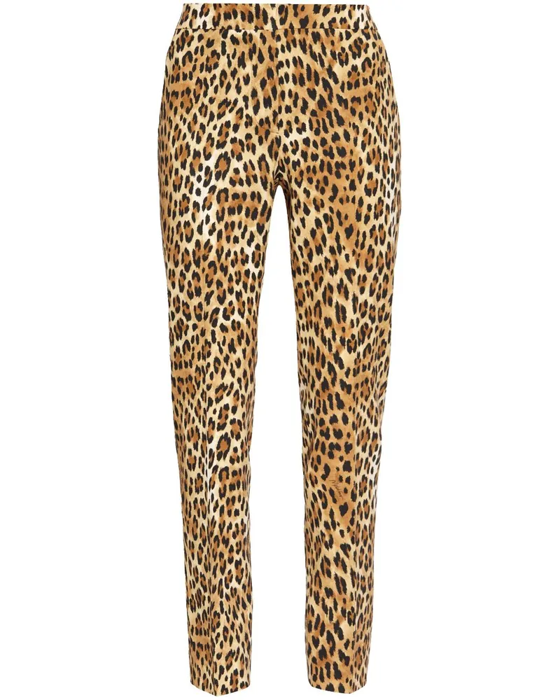 Moschino Hose mit Animal-Print - Braun Braun