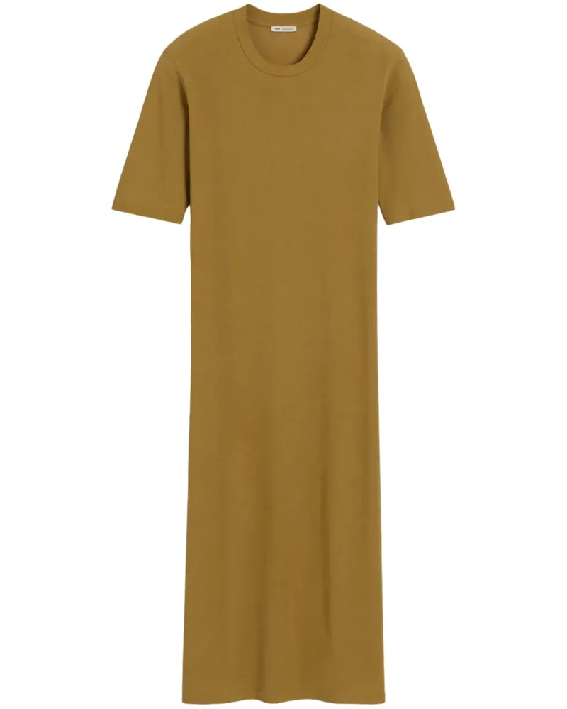 AMI Paris Midikleid mit kurzen Ärmeln - Nude Nude