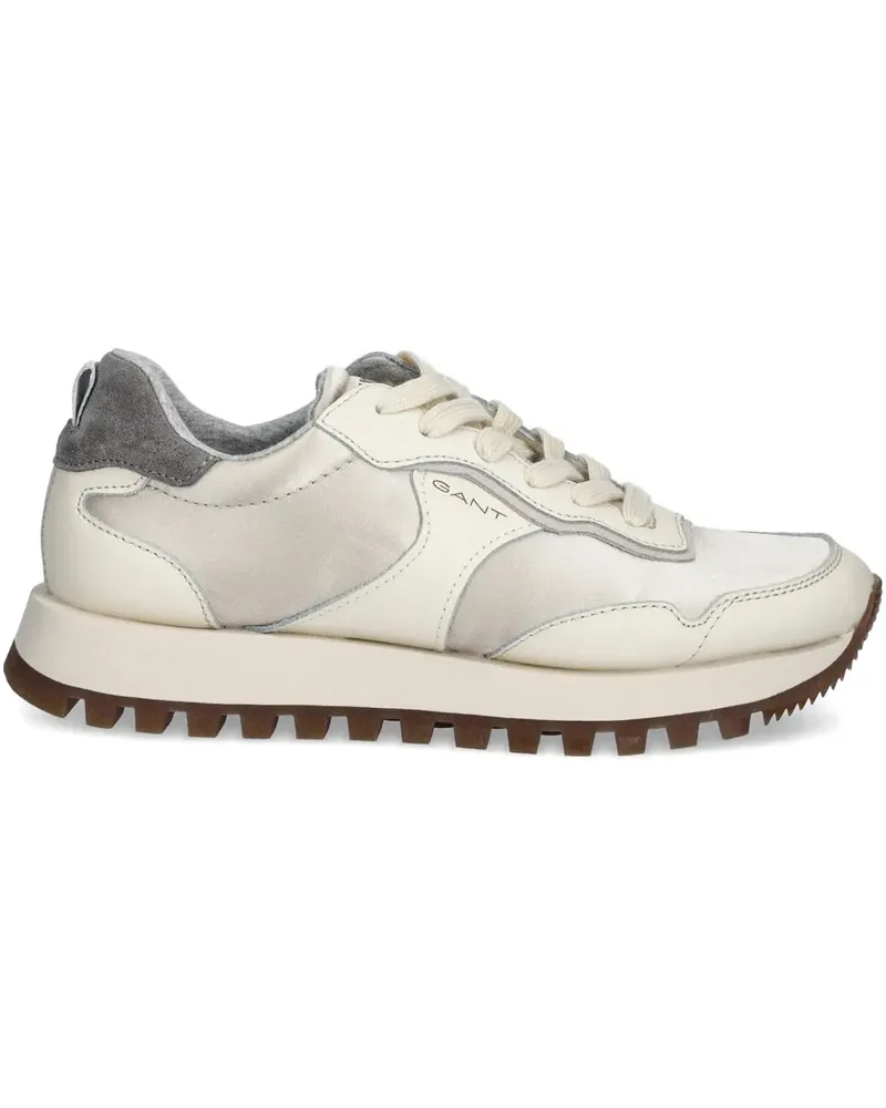 Gant lace-up panelled sneakers - Nude Nude