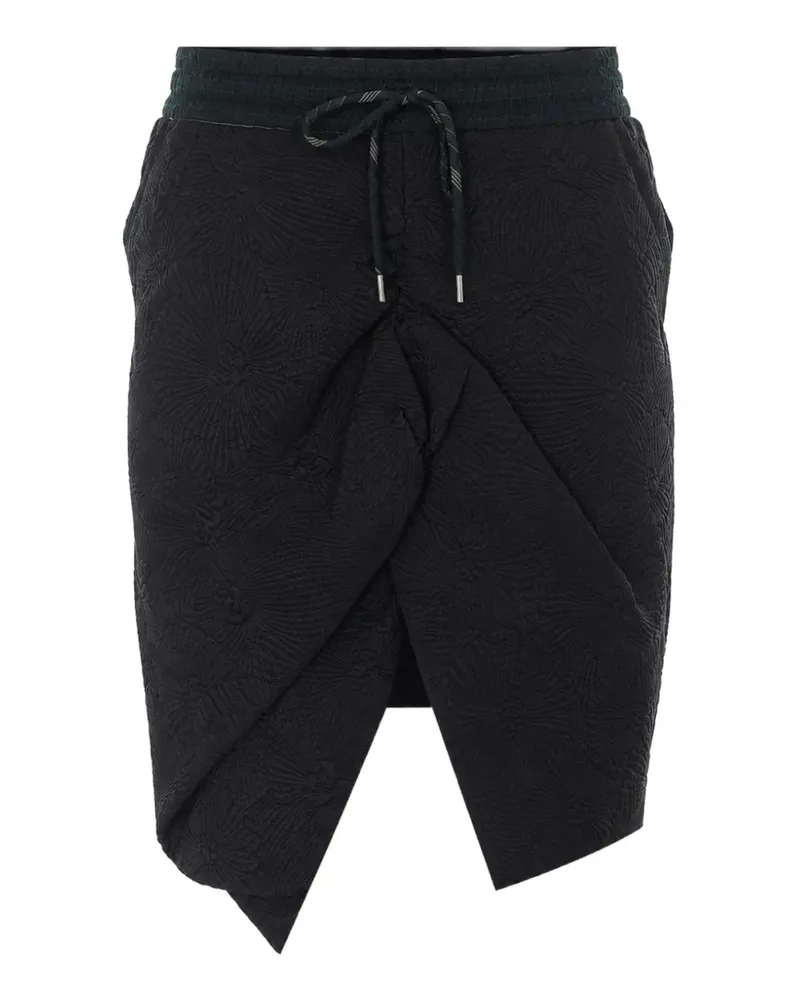 Vivienne Westwood asymmetric jacquard-pattern skirt - Schwarz Schwarz