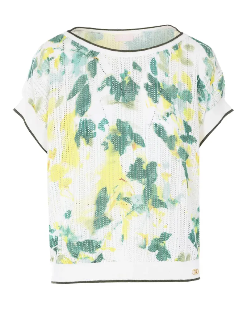 Liu Jo T-Shirt mit Blumen-Print - Weiß Weiß