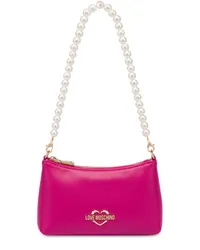 Moschino Schultertasche mit Logo Rosa