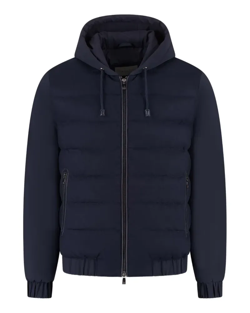 Corneliani Gesteppte Kapuzenjacke - Blau Blau