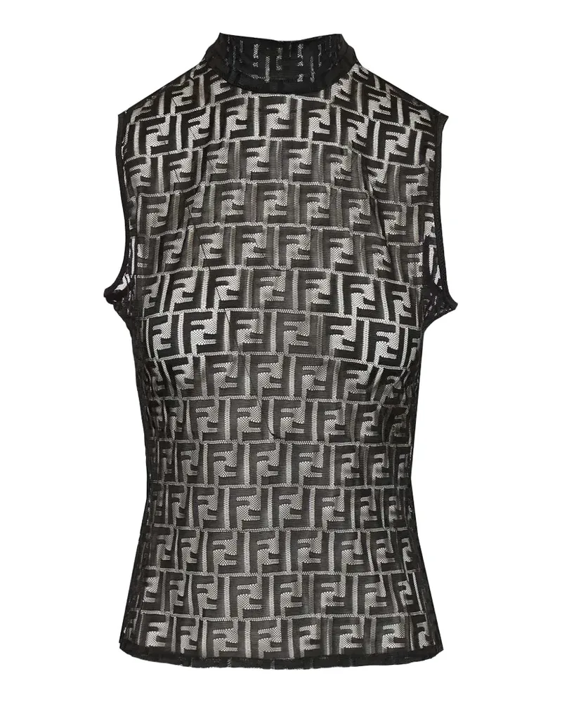 Fendi FF-motif sleeveless top - Schwarz Schwarz