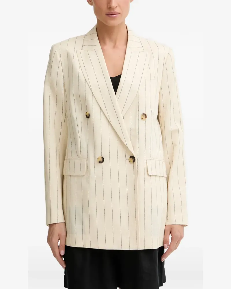 Rag & Bone pinstripe double-breasted blazer - Weiß Weiß