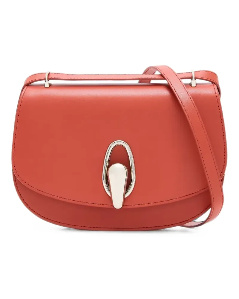 Giorgio Armani leather twist-lock shoulder bag - Orange Orange