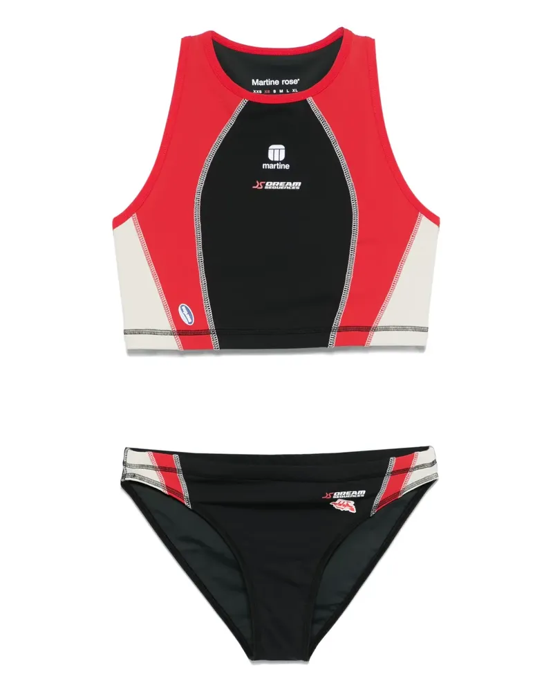Martine Rose Bikini in Colour-Block-Optik - Schwarz Schwarz