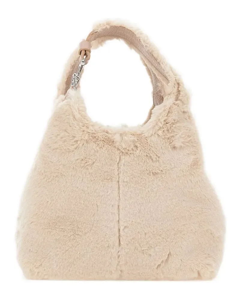 Coccinelle C-Easy Tote Bag aus Faux-Fur - Nude Nude