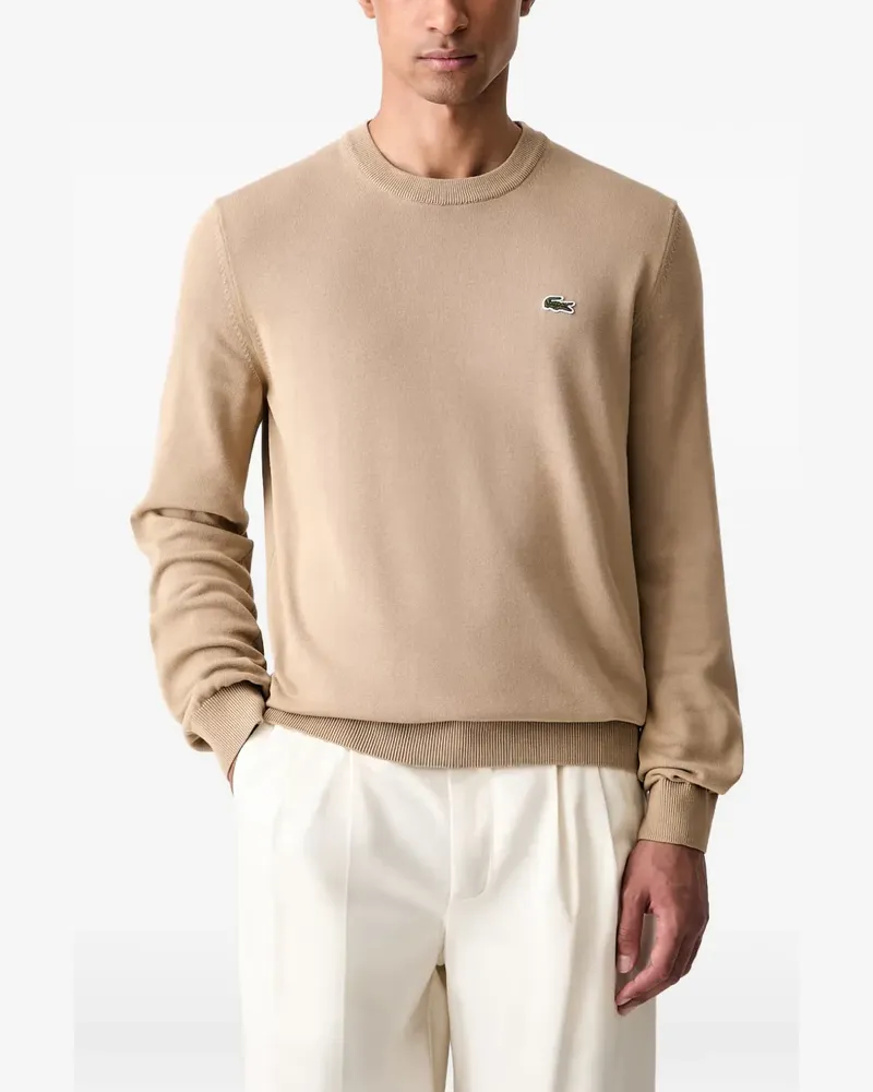 Lacoste Pullover mit Logo-Patch - Nude Nude