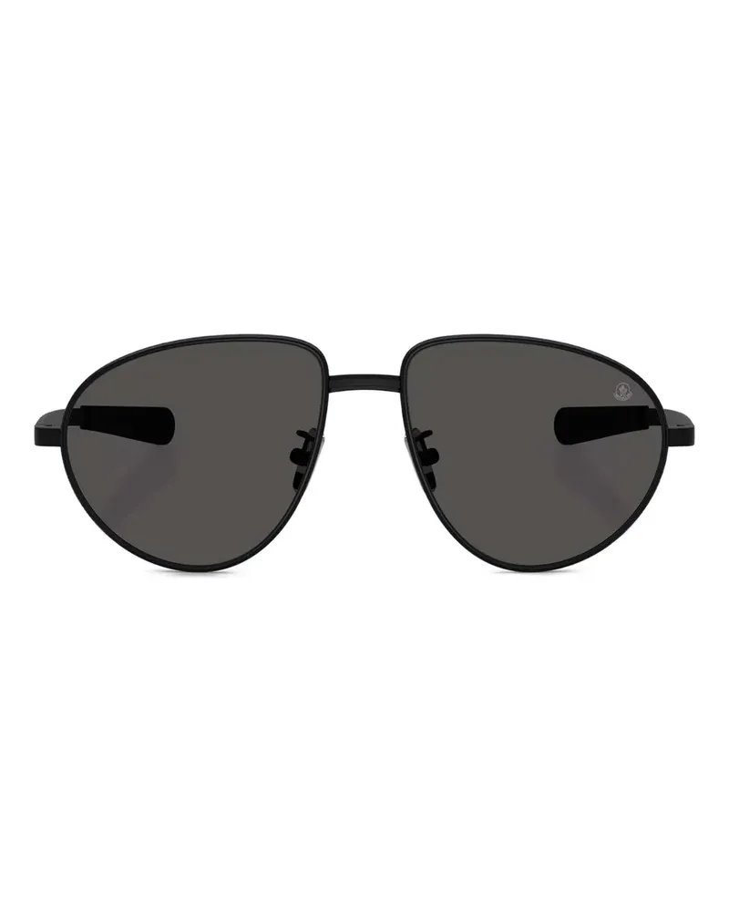 Moncler Vizla Sonnenbrille mit ovalem Gestell - Schwarz Schwarz