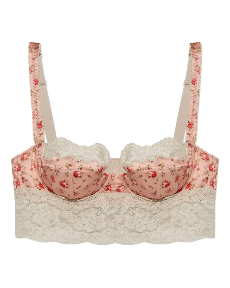 Dolce & Gabbana BH mit Blumenspitze - Rosa Rosa