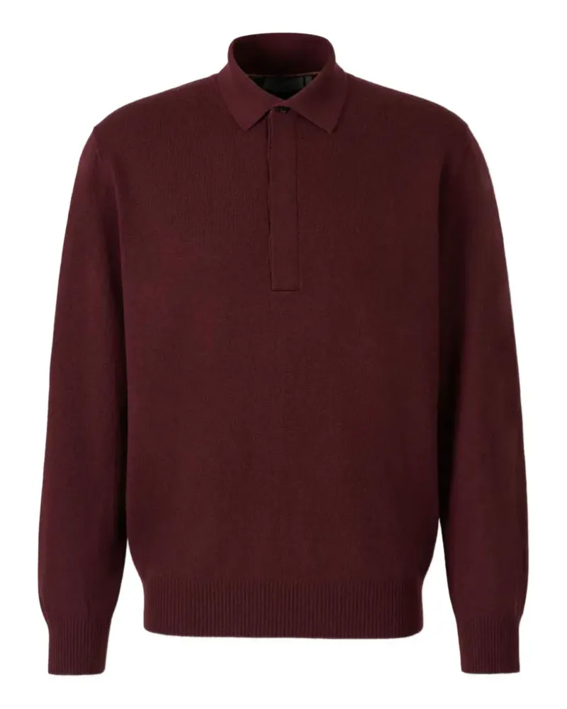Canali Langärmeliger Pullover - Rot Rot