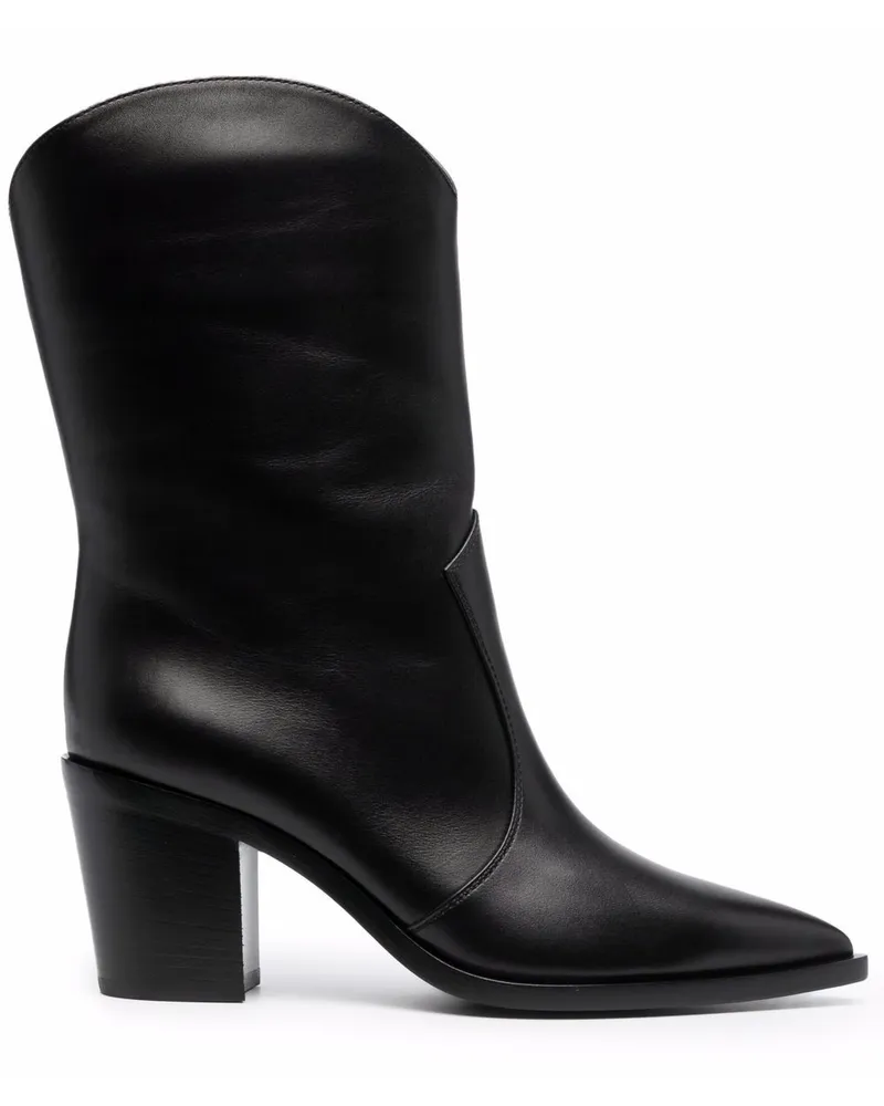 Gianvito Rossi Stiefel mit spitzer Kappe - Schwarz Schwarz