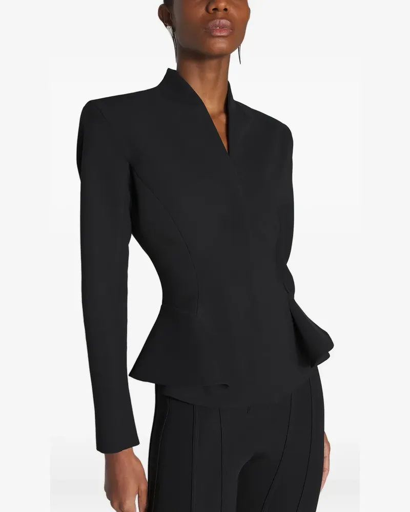Thierry Mugler Taillierte Jacke mit Schößchen - Schwarz Schwarz