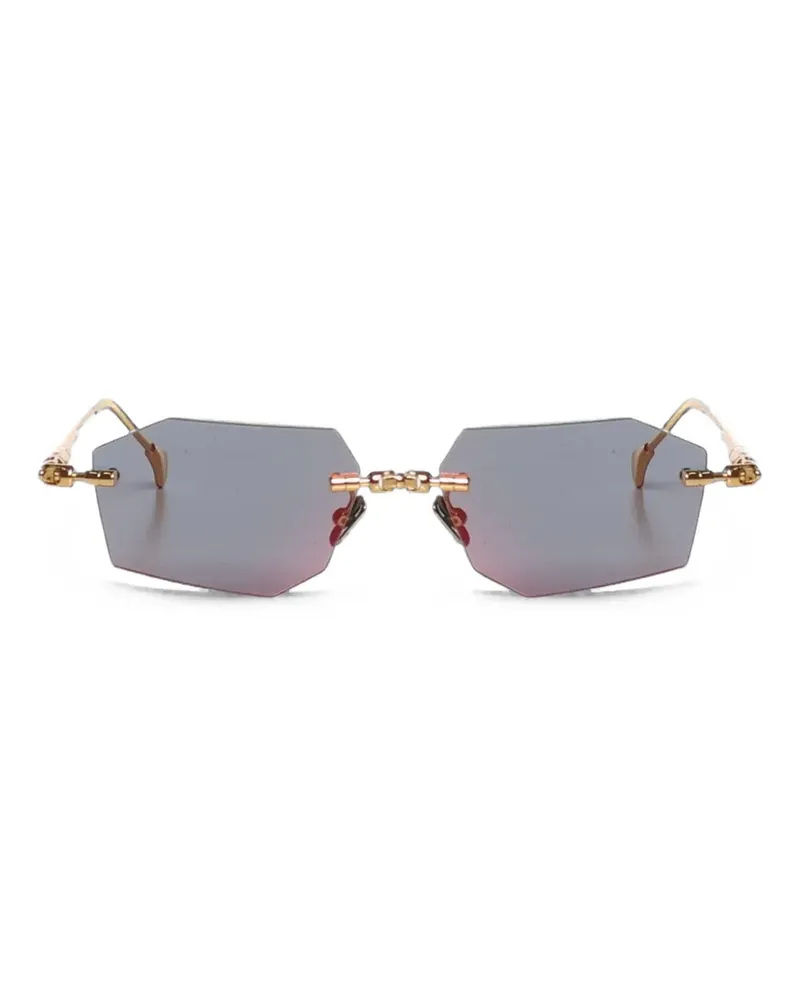 KUBORAUM H63 Sonnenbrille mit geometrischem Gestell - Gold Gold
