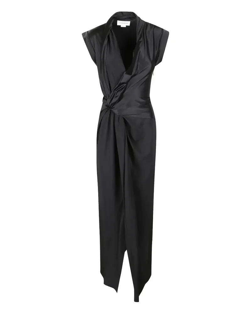 Victoria Beckham asymmetric midi dress - Schwarz Schwarz