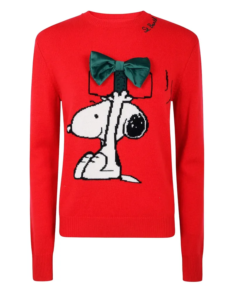 MC2 Saint Barth x Peanuts Pullover mit Schleifen-Patch - Rot Rot