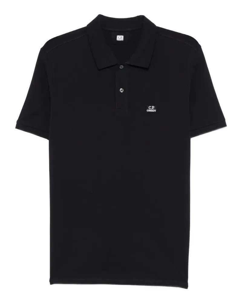 C.P. Company Poloshirt mit Logo-Patch - Blau Blau