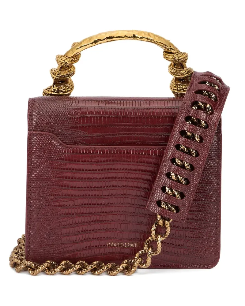 Roberto Cavalli Schultertasche mit Nieten - Rot Rot