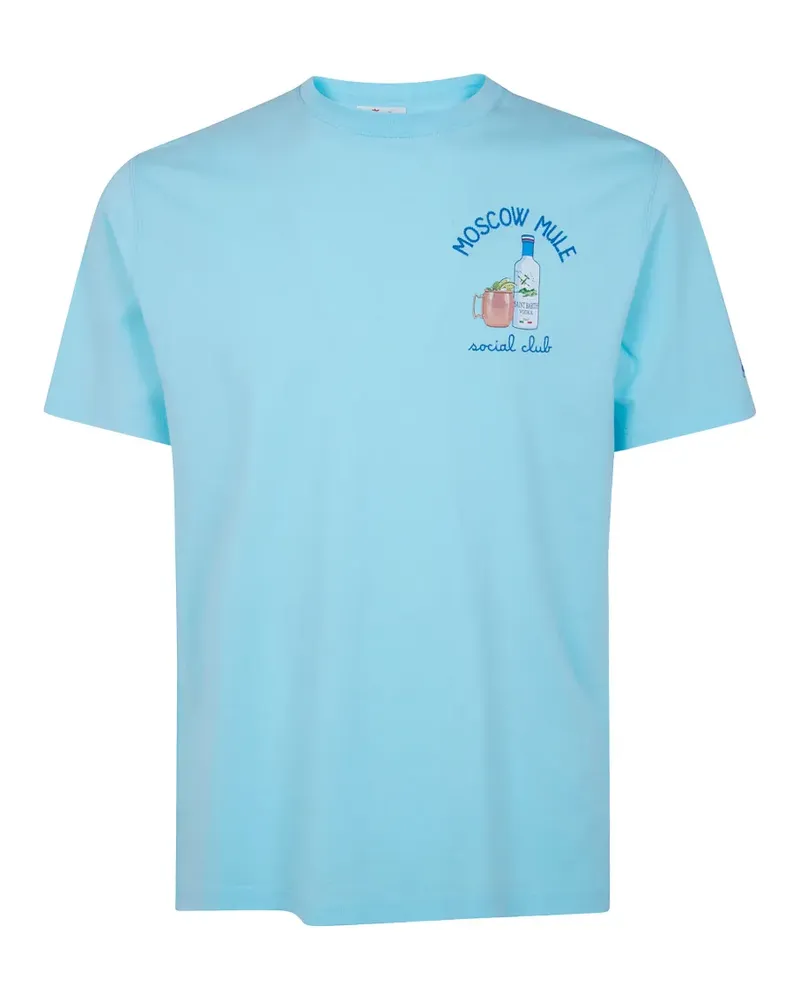 MC2 Saint Barth embroidered cotton T-shirt - Blau Blau
