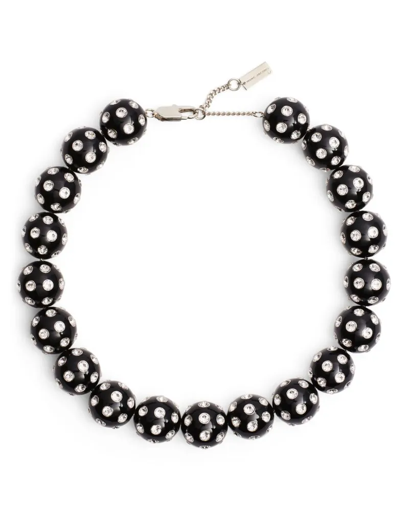 Marc Jacobs Polka Dot Halskette mit Kristallen - Schwarz Schwarz