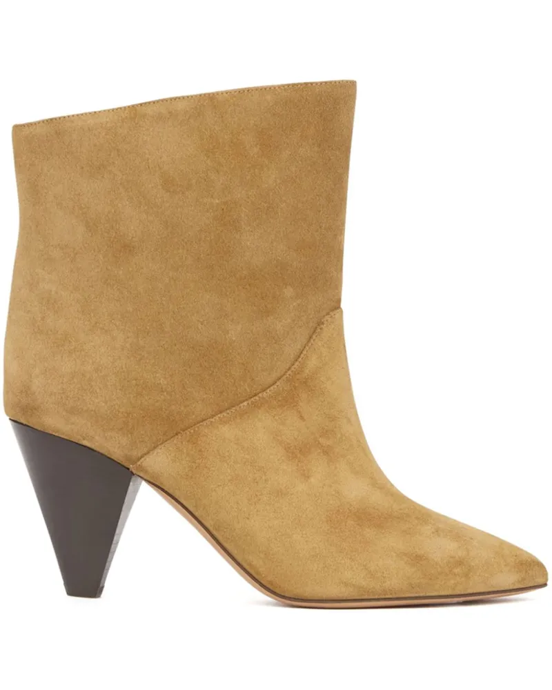 Isabel Marant Loline Stiefel aus Wildleder 75mm - Nude Nude