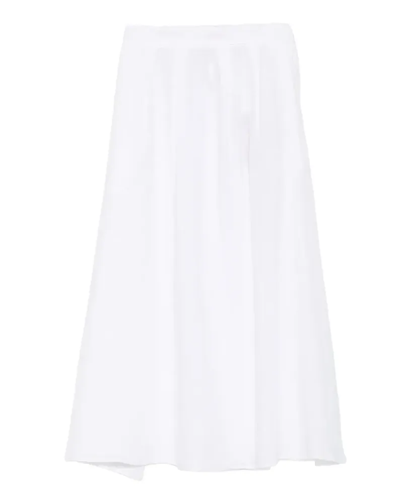 MARELLA linen A-line midi skirt - Weiß Weiß