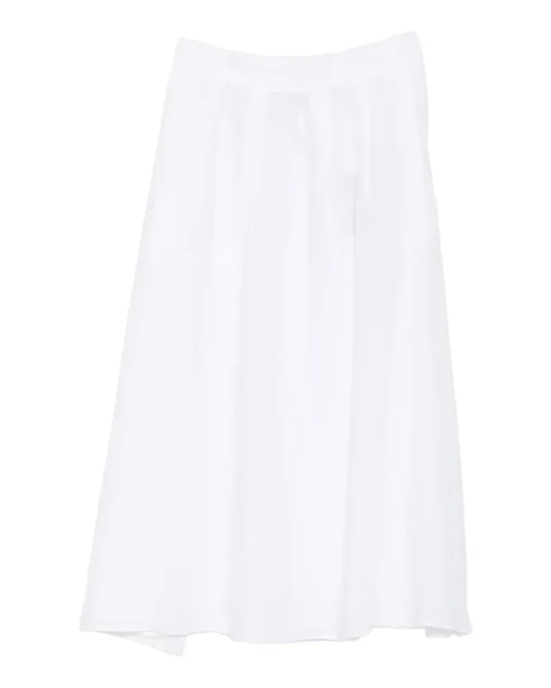 MARELLA linen A-line midi skirt - Weiß Weiß