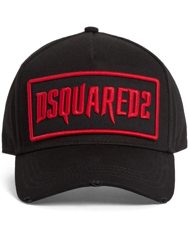 Dsquared2 Baseballkappe mit Logo-Stickerei - Schwarz Schwarz