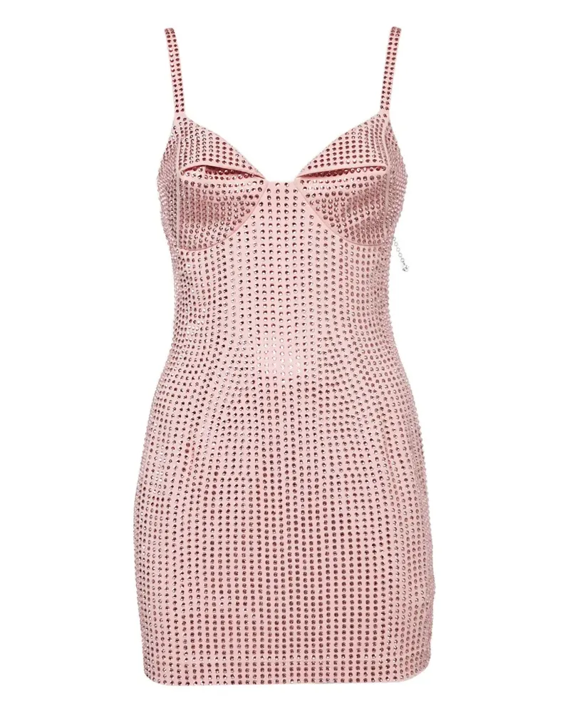 Area Pre-owned Minikleid mit Kristallen - Rosa Rosa