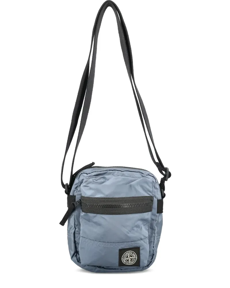 Stone Island logo-detail shoulder bag - Blau Blau