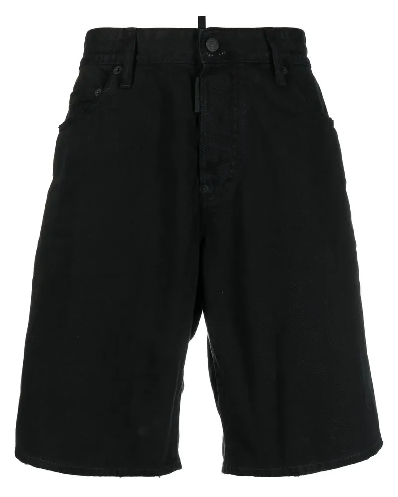 Dsquared2 Jeans-Shorts mit "Icon"-Print - Schwarz Schwarz