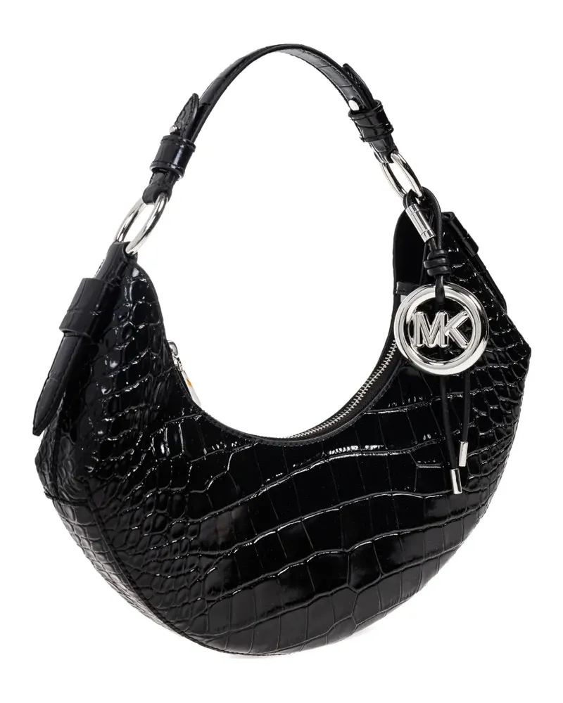 Michael Kors Mittelgroße Schultertasche mit Koa-Anhänger - Schwarz Schwarz