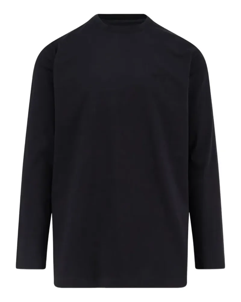 adidas Y-3 Langarmshirt mit Logo-Print - Schwarz Schwarz