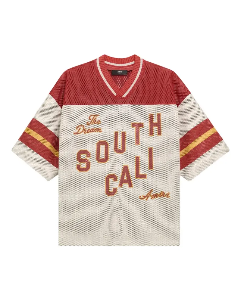 Amiri South Cali Lederjersey - Nude Nude