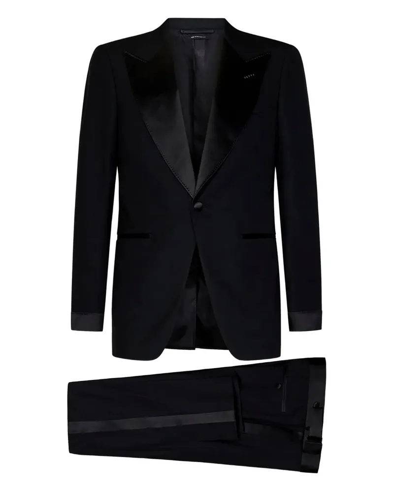 Tom Ford Einreihiger Anzug - Schwarz Schwarz