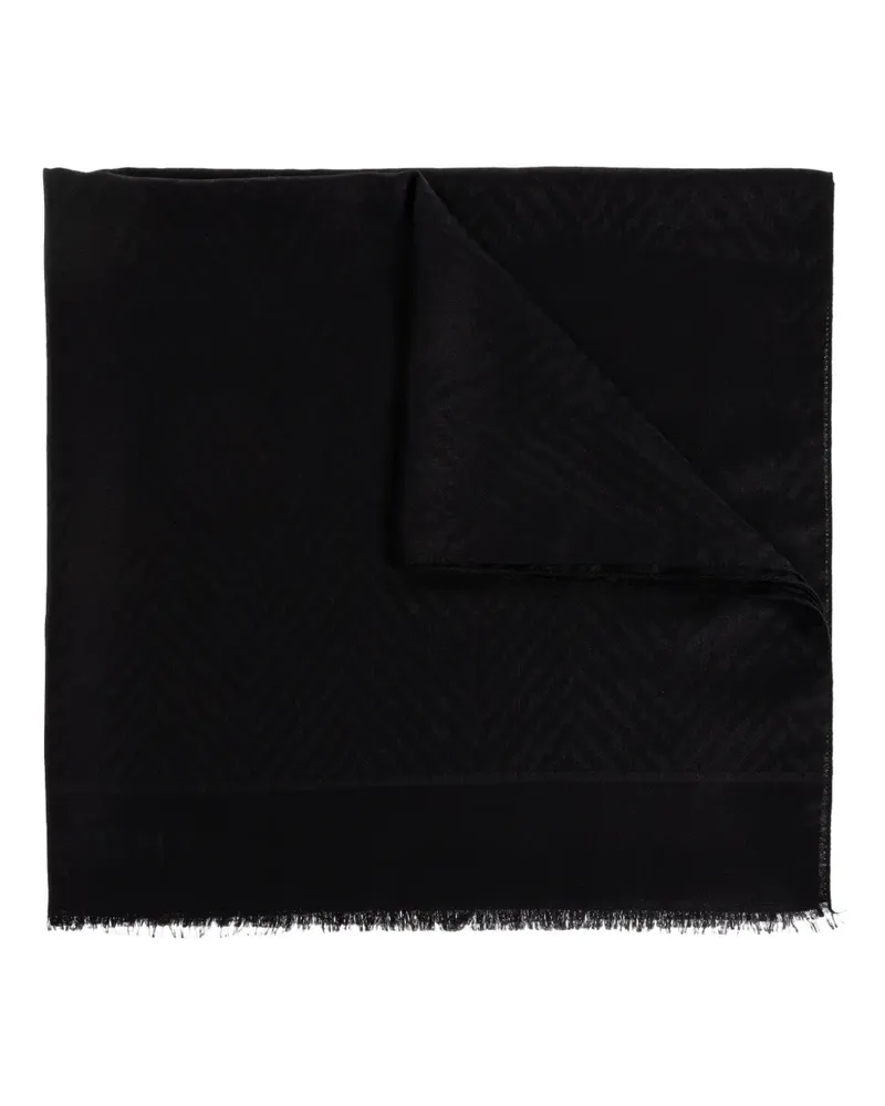 Givenchy Schal mit Fischgrätenmuster - Schwarz Schwarz