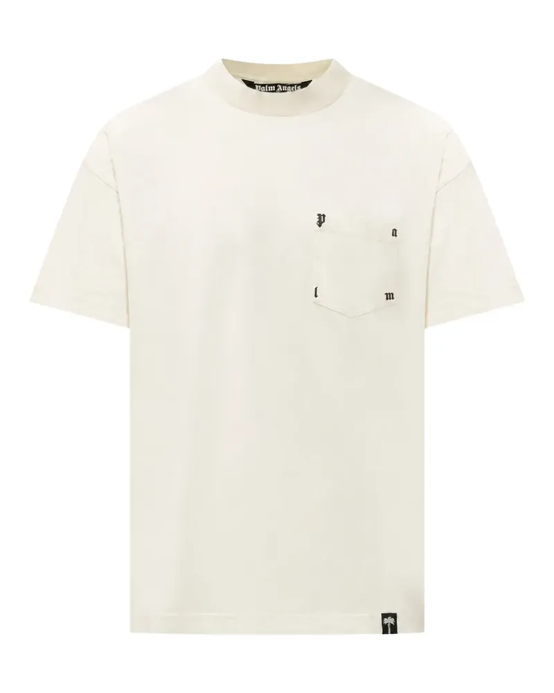 Palm Angels T-Shirt mit Brusttasche - Nude Nude