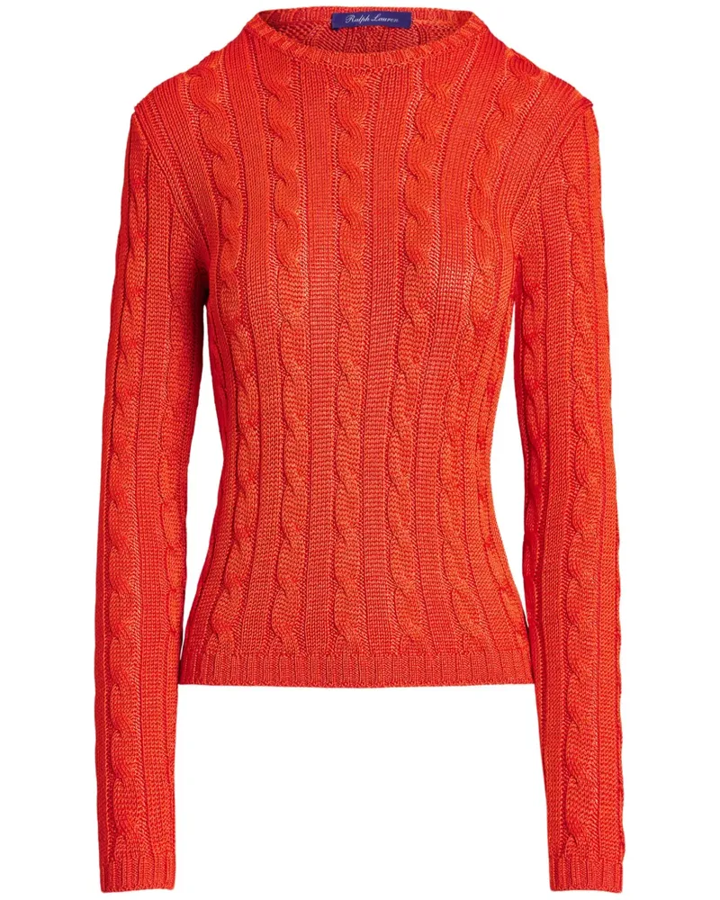 Ralph Lauren Pullover mit Aran-Strickmuster - Orange Orange